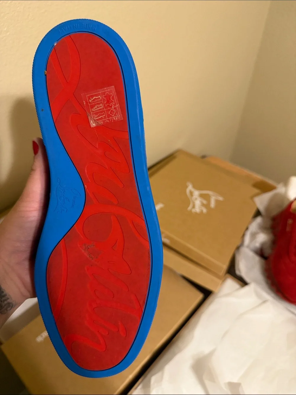 Christian Louboutin vibrant cobalt